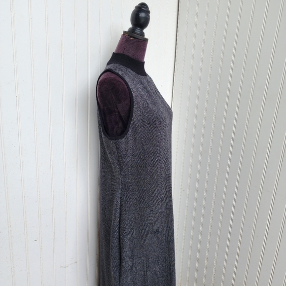 Express Grey Black Knit Mock Neck Sleeveless Sheath Dress Women's Size XLarge XL - Picture 4 of 14